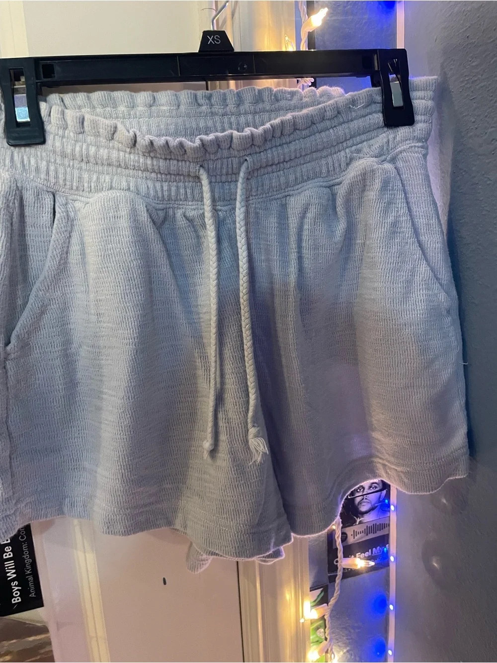 Light blue aerie Cozy Knit Drawstring Women's Shorts